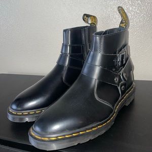 Dr Martens Harness Chelsea Jaimes Boots shoes Black Leather  mens size 9 NEW